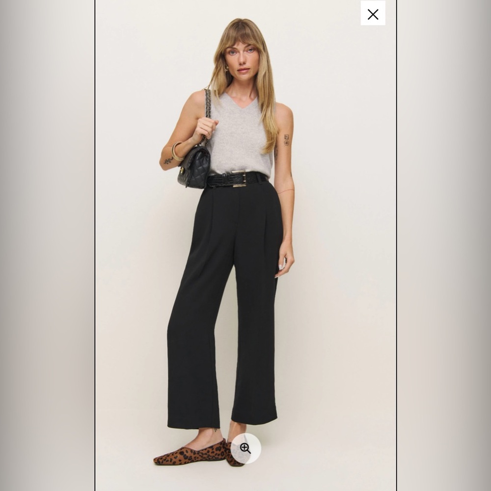 Reformation Alex Mid Rise Cropped Pant Size 4